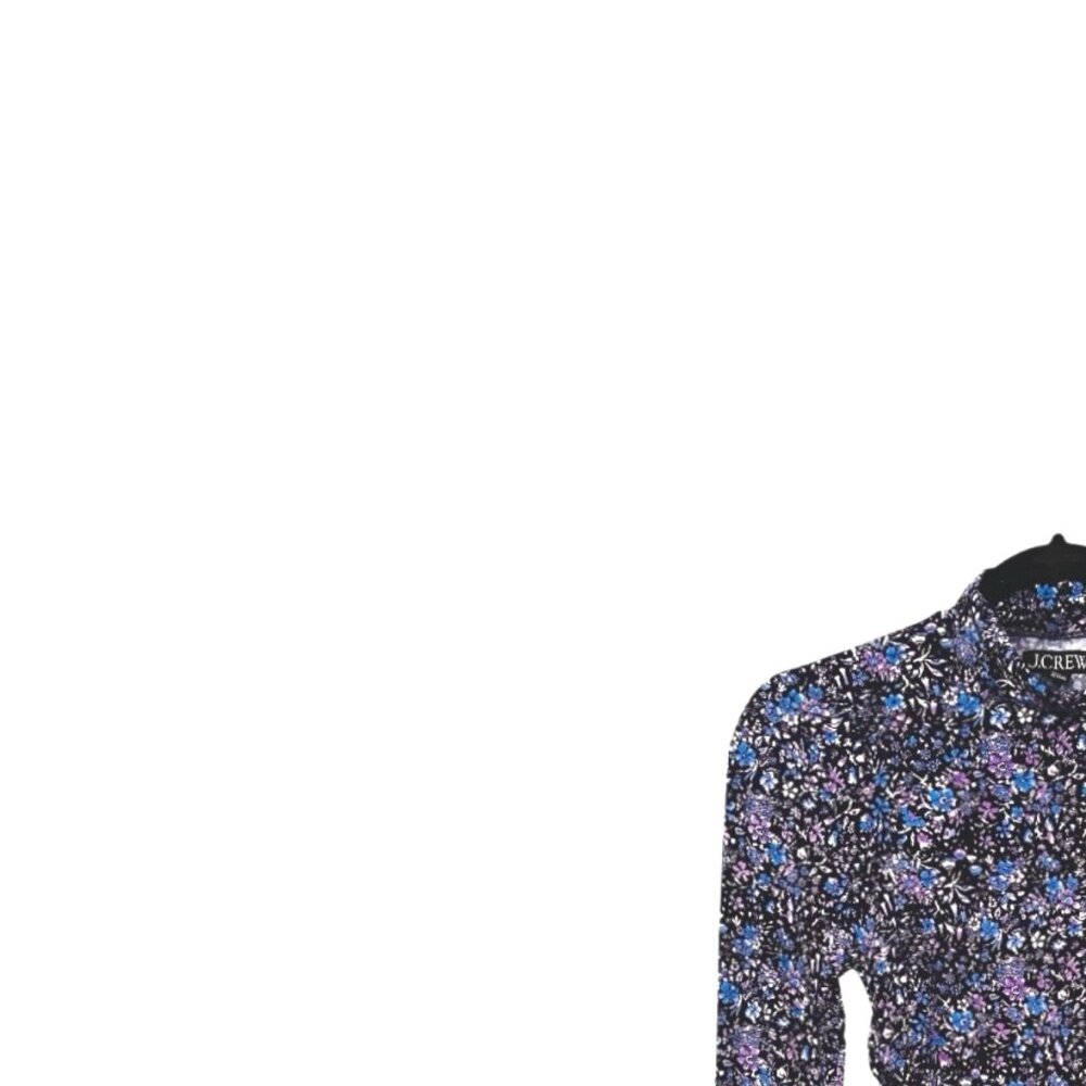 J. Crew Ruched Floral Turtleneck - Picture 5 of 7